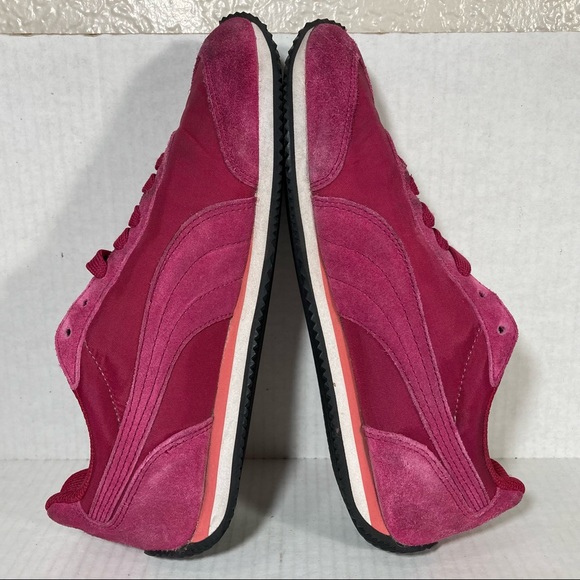 PUMA Rio Speed Fuchsia Suede Classic Gym Training Running Shoes Sz 6.5 356869-06 - Picture 4 of 8
